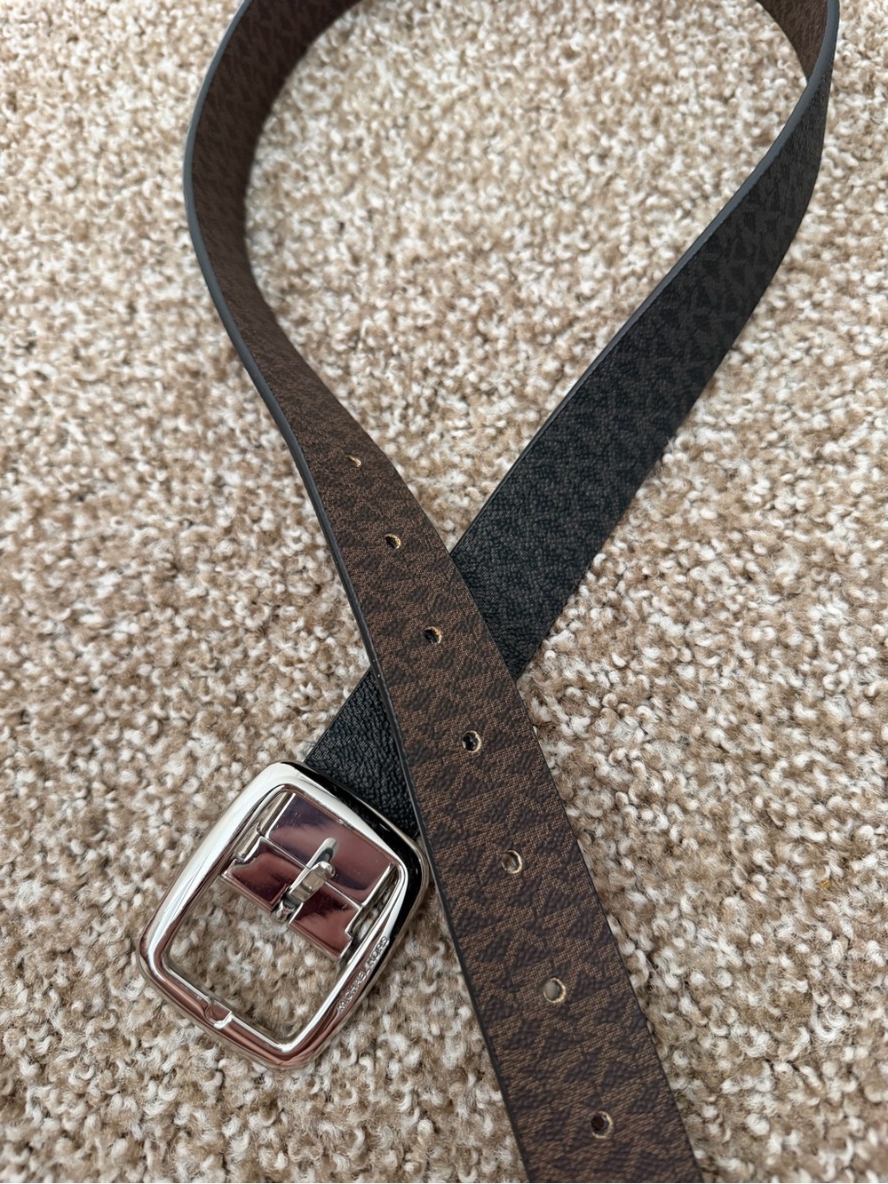 Michael Kors Brown & Black Reversible Leather Belt